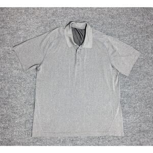 Lululemon Polo Shirt Mens Size XXL Metal Vent Tech Performance Golf Gray